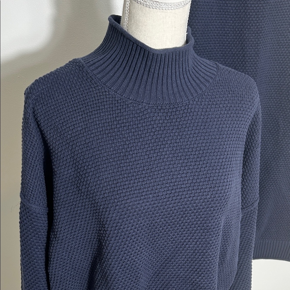 Free People Navy Knit Sweater and Skirt Set Large - Picture 2 of 7
